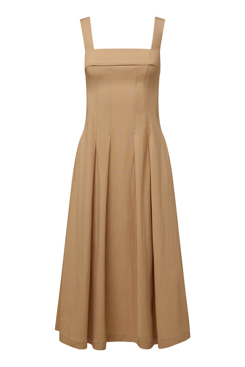 WeWoreWhat Corset Pleated Midi Dress (Women)