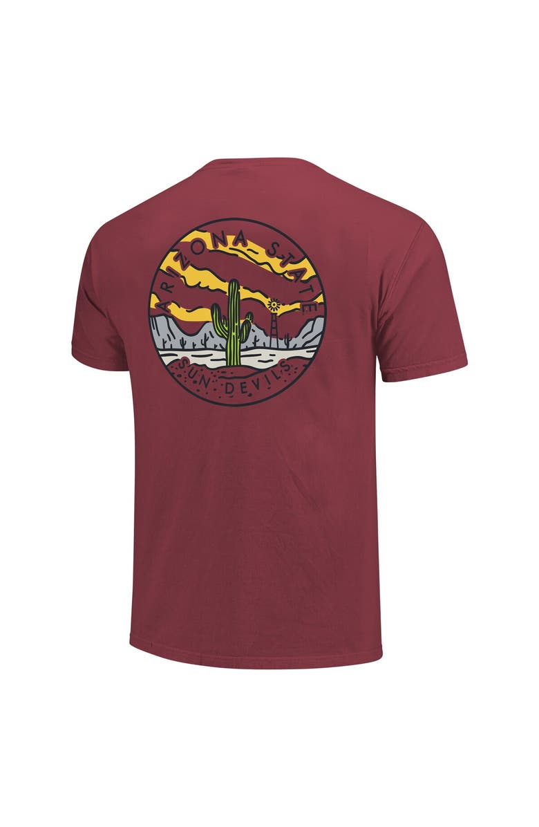 IMAGE ONE Unisex Maroon Arizona State Sun Devils Scenic Comfort Colors T-Shirt, Alternate, color, 