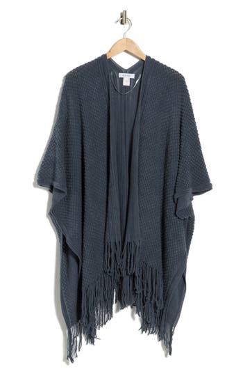 Nine West Dot Textured Knit Duster In Purple