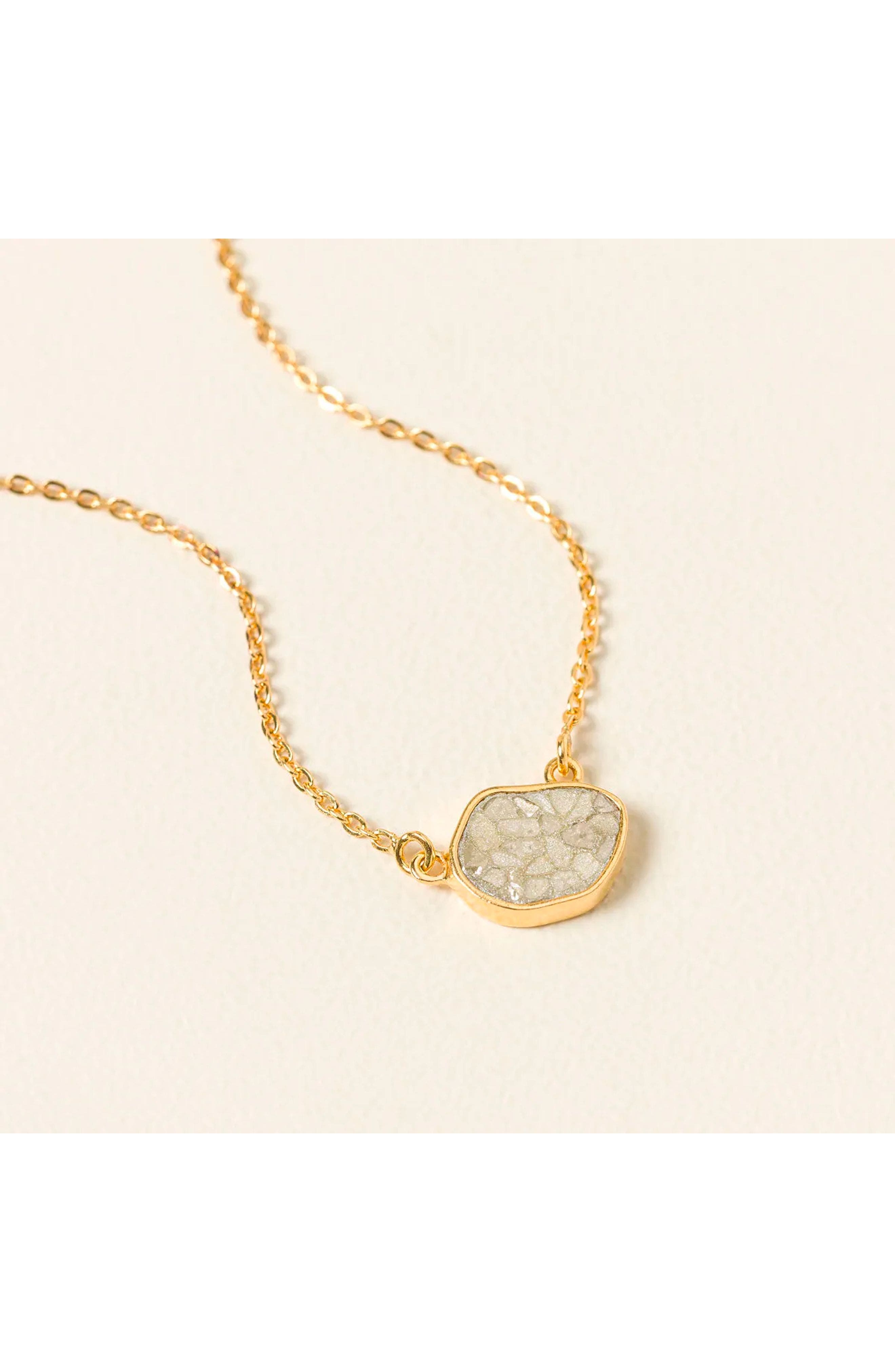 Sliced Raw Diamond Pebble Necklace by Shana Gulati 