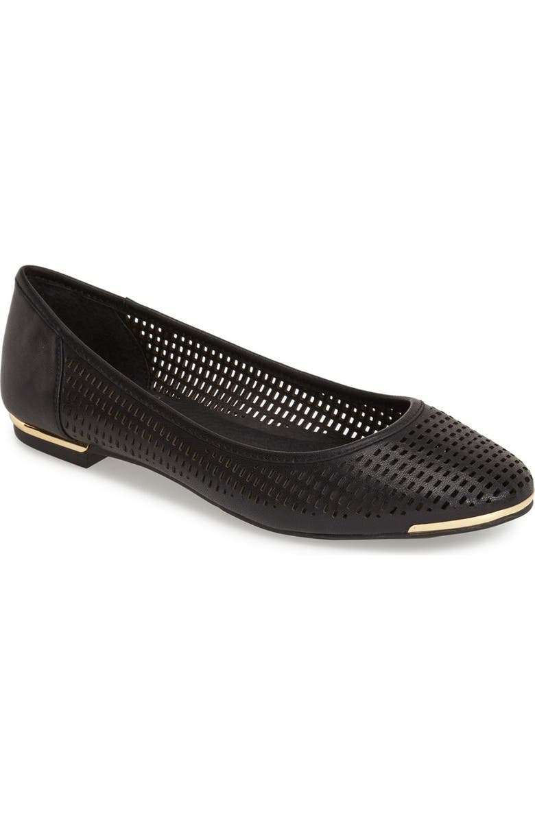 Vince Camuto 'Caya' Perforated Leather Ballet Flat, Main, color,