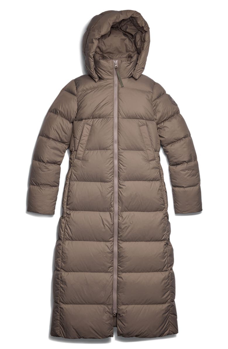 Canada Goose Mystique Tonal Label 750 Fill Power Down Long Puffer Coat, Alternate, color, Taupe Grey