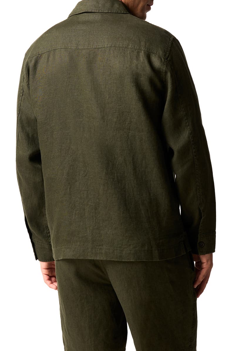 Rodd & Gunn Resort Linen Overshirt, Alternate, color, Dark Olive