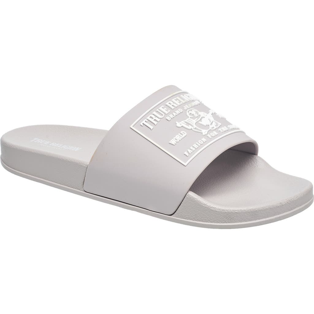 True Religion Kendrick Logo Slide In Light Grey