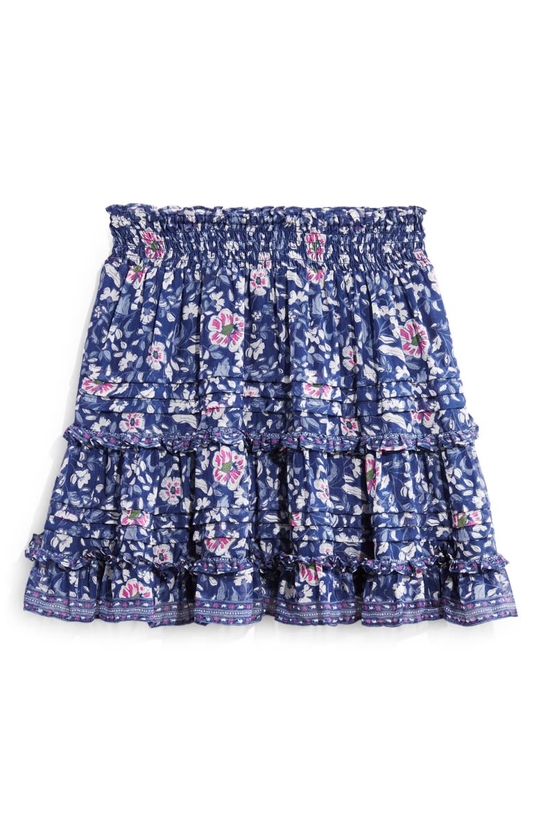 vineyard vines Floral Ruffle Tiered Miniskirt, Alternate, color,