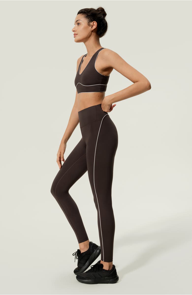 Lilysilk Women's Silk Contour High Rise Streamlined Leggings, Alternate, color, Coffee Bean