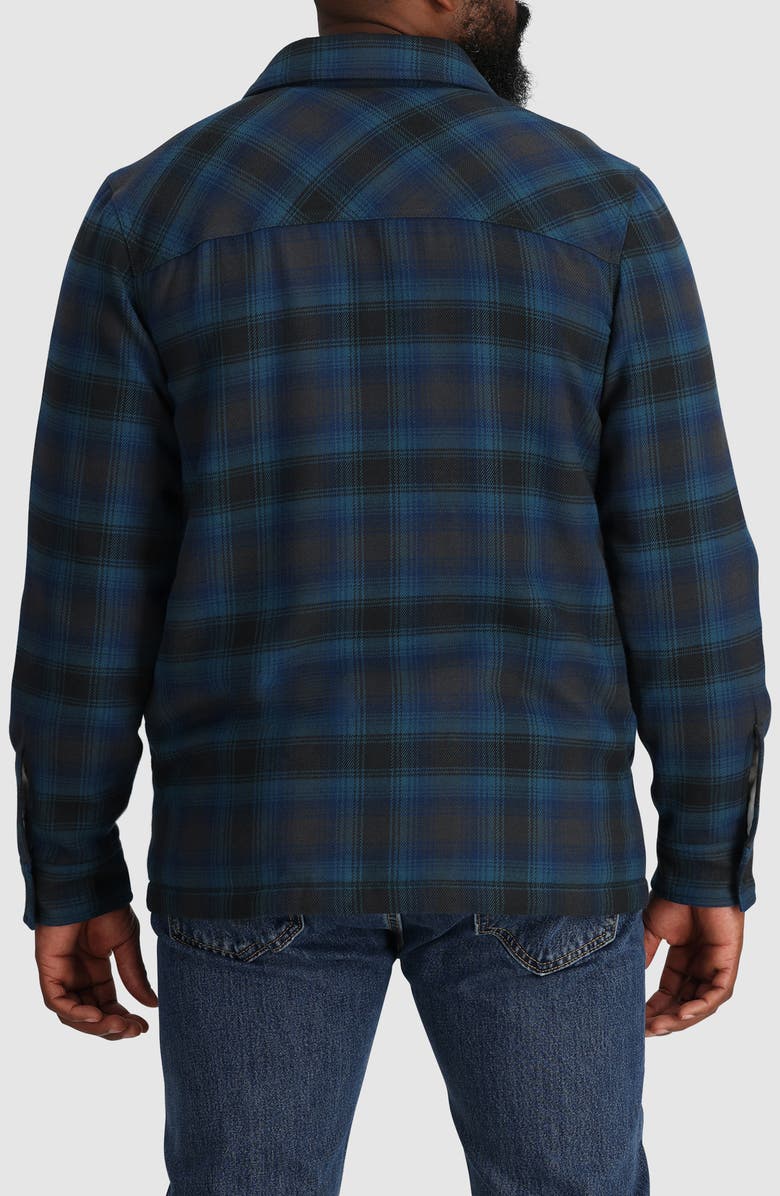 Outdoor Research Feedback Water Resistant Shirt Jacket, Alternate, color, Harbor Plaid