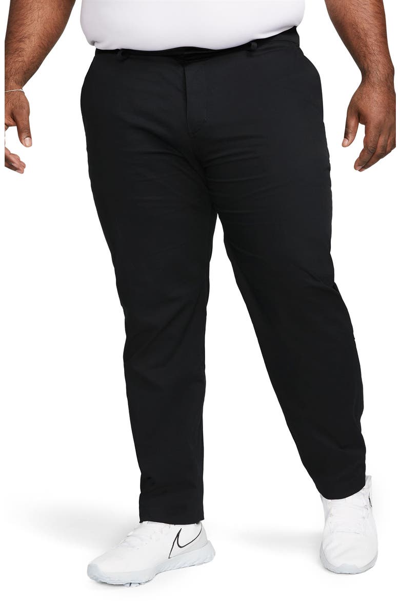 Nike Dri-FIT UV Flat Front Men's Chino Golf Pants, Alternate, color, BLACK