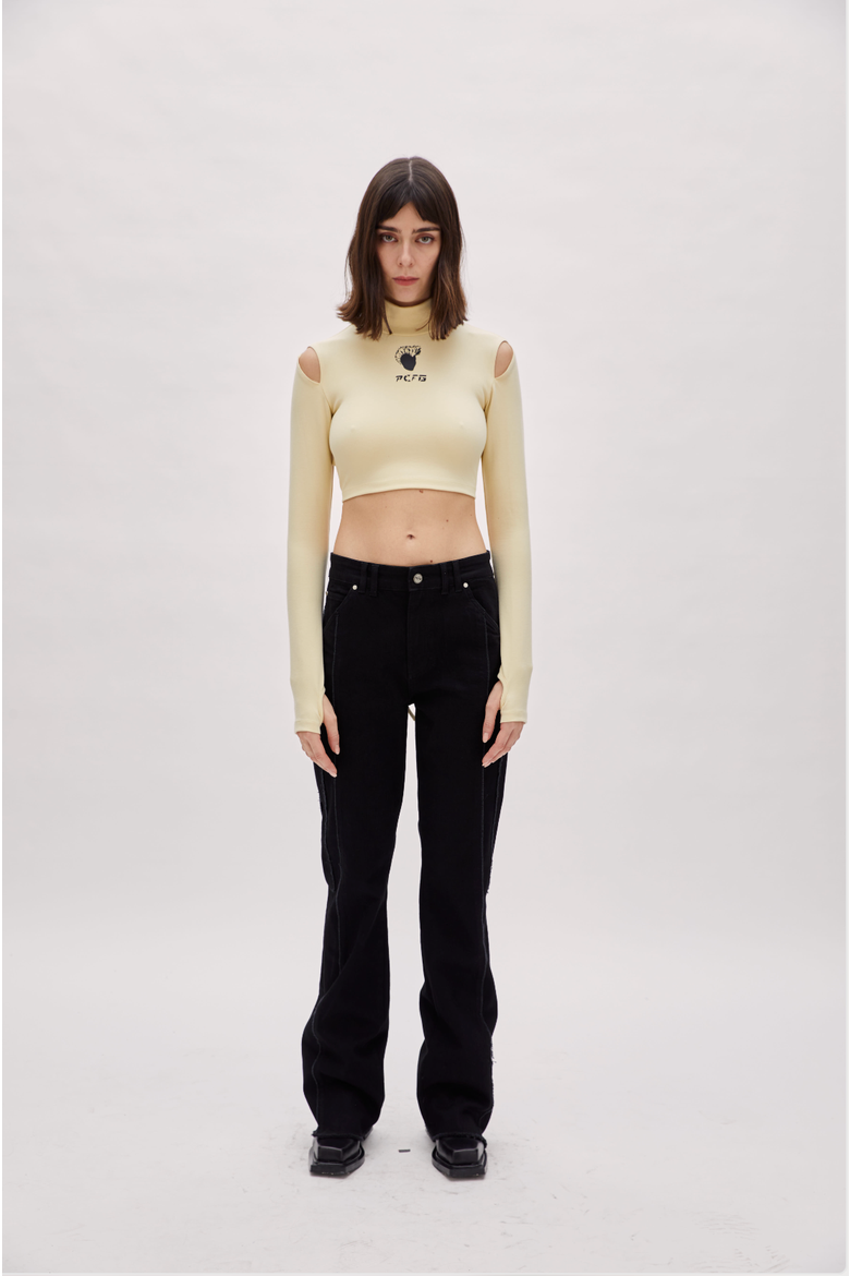 Flare Denim Pant, Alternate, color, BLACK