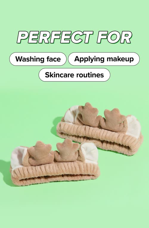 I Dew Care Reindeer Skincare Headband In Brown