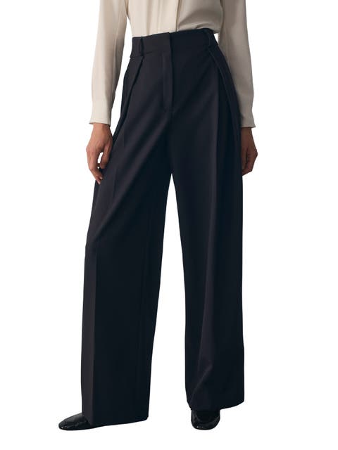 Clever Wool Blend Cortona Pleat Trousers