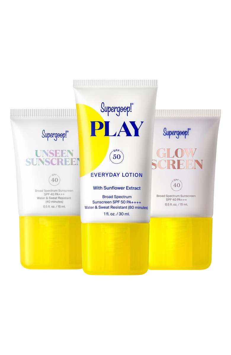 Supergoop!<sup>®</sup> Supergoop! SPF Bestsellers Sunscreen & Lotion Starter Set, Main, color, 