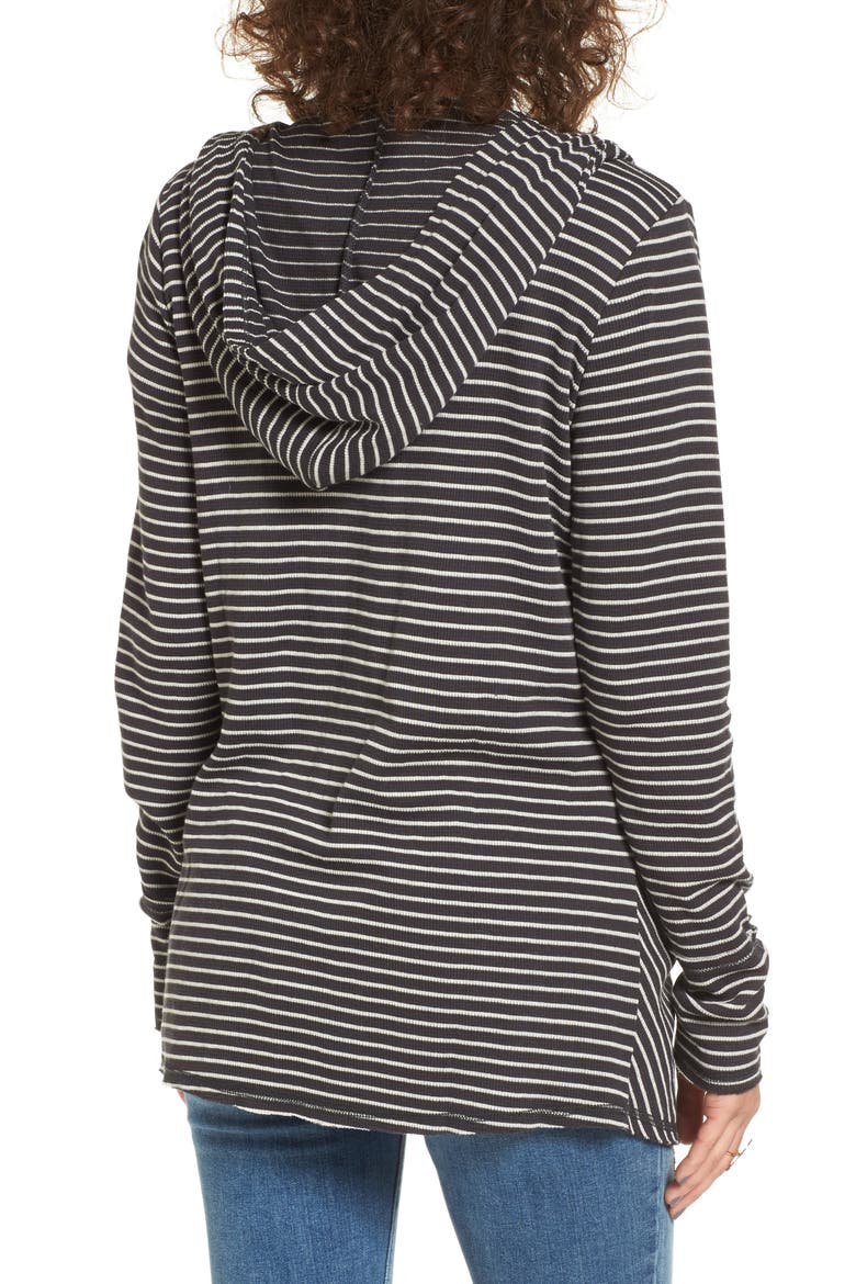 Make Way Thermal Hooded Cardigan, Alternate, color, OFF BLACK