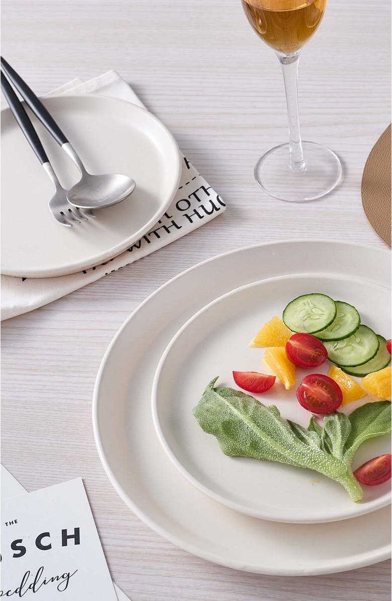 Stone Lain Jules Stoneware 16-Piece Dinnerware Set, Alternate, color, Off White