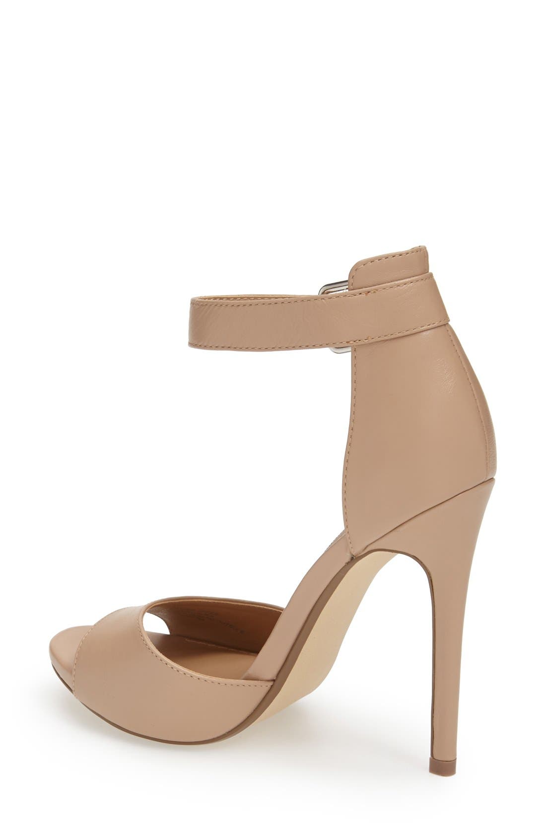 'Mogull' Ankle Strap Sandal, Alternate, color, NATURAL LEATHER
