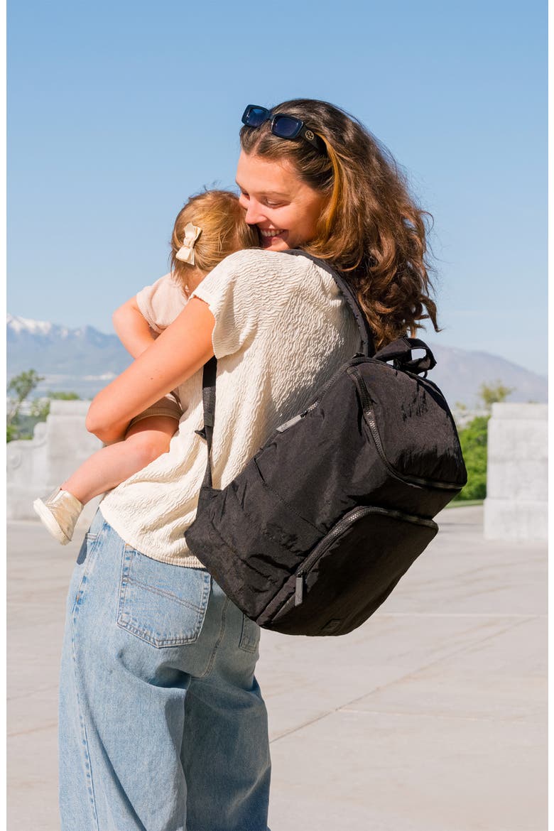 Zurich Diaper Backpack, Alternate, color, EBONY