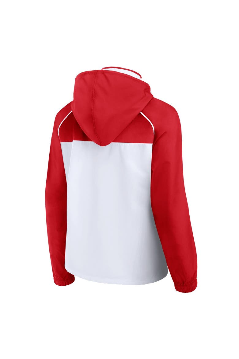 Women's Fanatics White Wisconsin Badgers Full-Zip Anorak Hoodie Jacket, Alternate, color, White