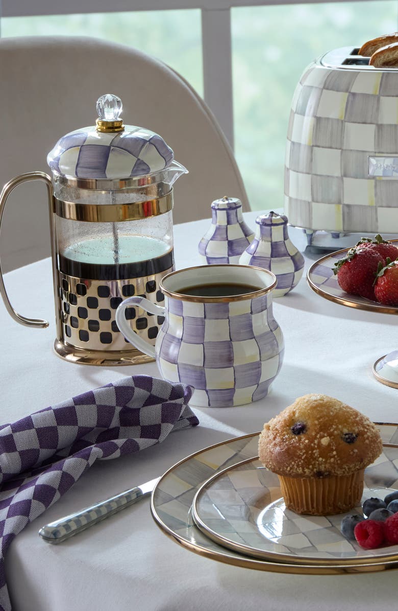 MACKENZIE CHILDS Violet Check Mug, Alternate, color, Violet