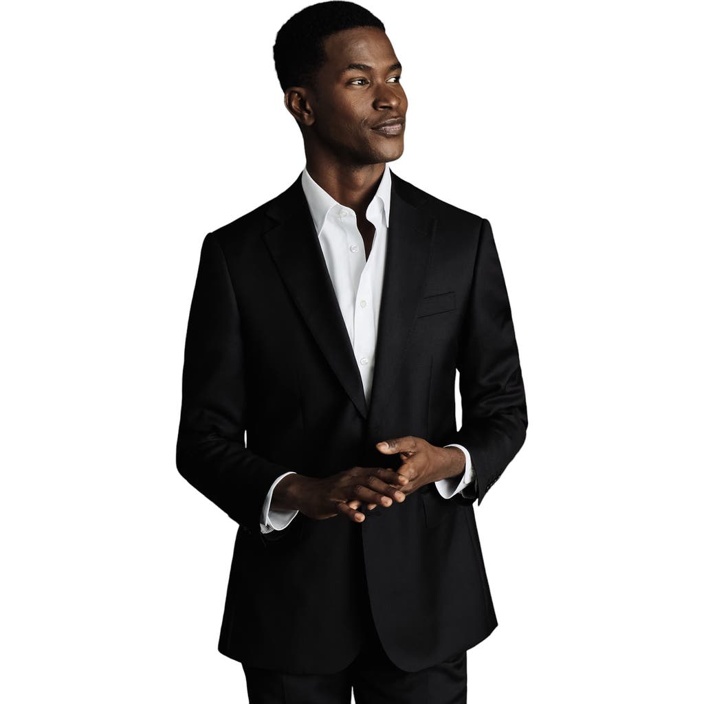 CHARLES TYRWHITT CHARLES TYRWHITT SLIM FIT TWILL NATURAL STRETCH SUIT JACKET