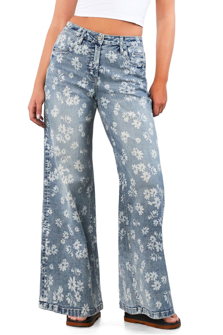 Daisy Wide Leg Jeans, Main, color, NORA BLUE