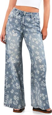 HINT OF BLU Daisy Wide Leg Jeans