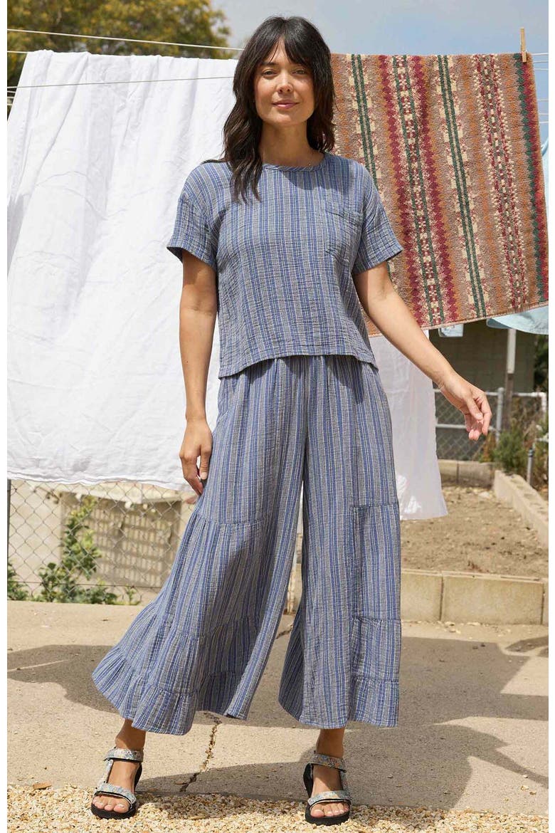 Tate Double Weave Palazzo, Alternate, color, Kyanite Stripe