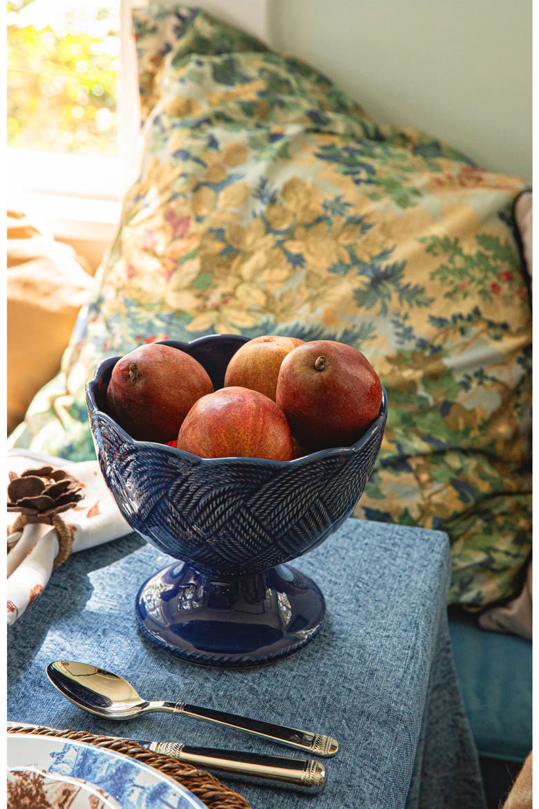 Le Panier Mystic Knot Footed Bowl, Alternate, color, DENIM