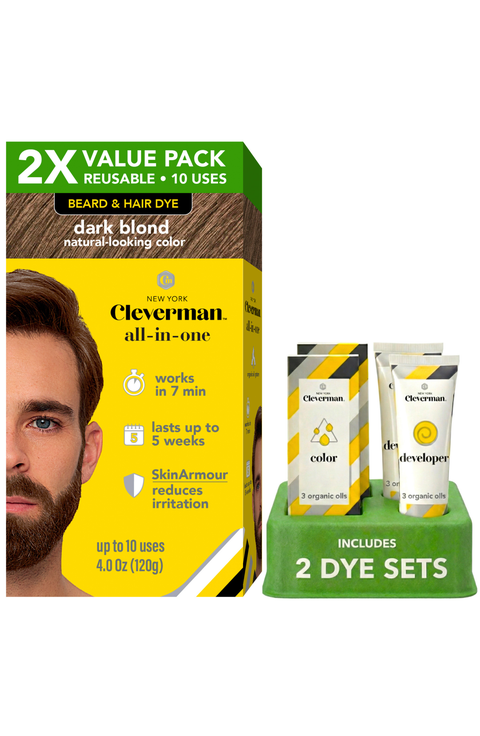 2X Pack Reusable Beard & Hair Dye Kit