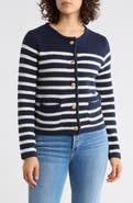 Caslon® Stripe Sweater Jacket