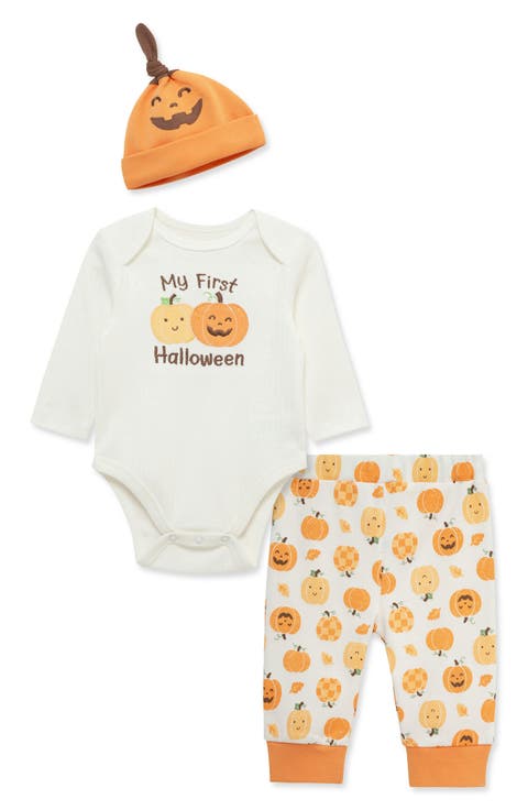 Kids' My First Halloween 3-Piece Bodysuit, Pants & Hat Set