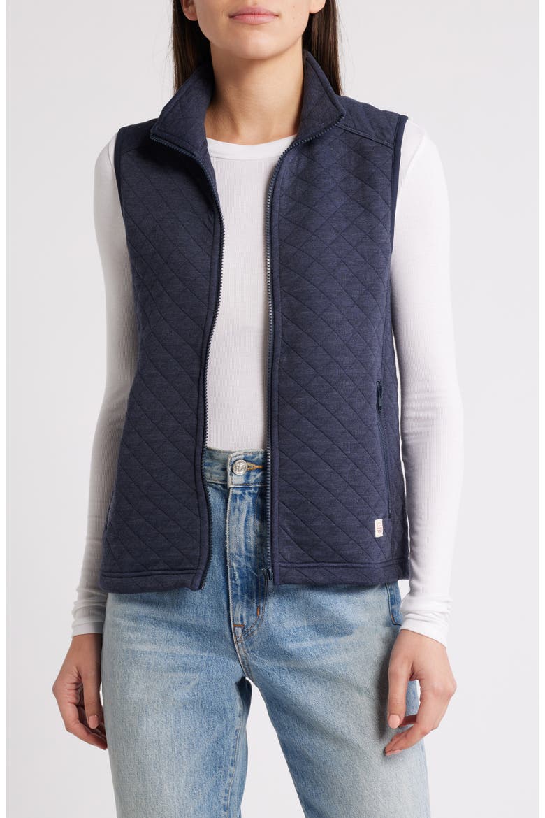 Corbet Quilted Vest, Main, color, NAVY HEATHER