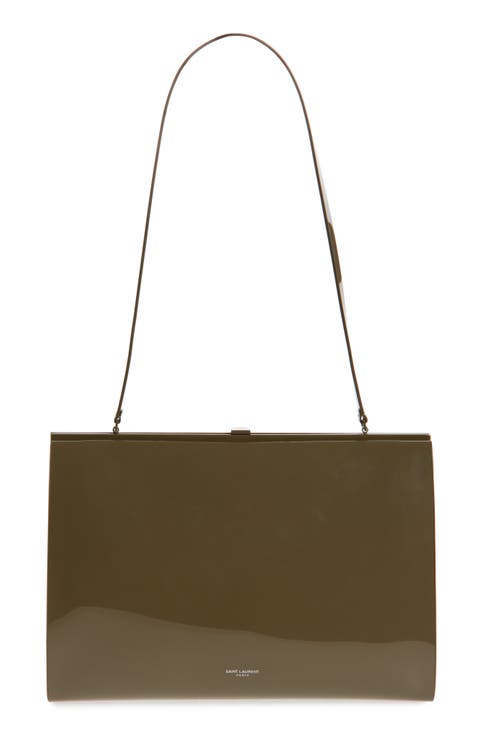 Large Gaia Patent Leather Shoulder Bag