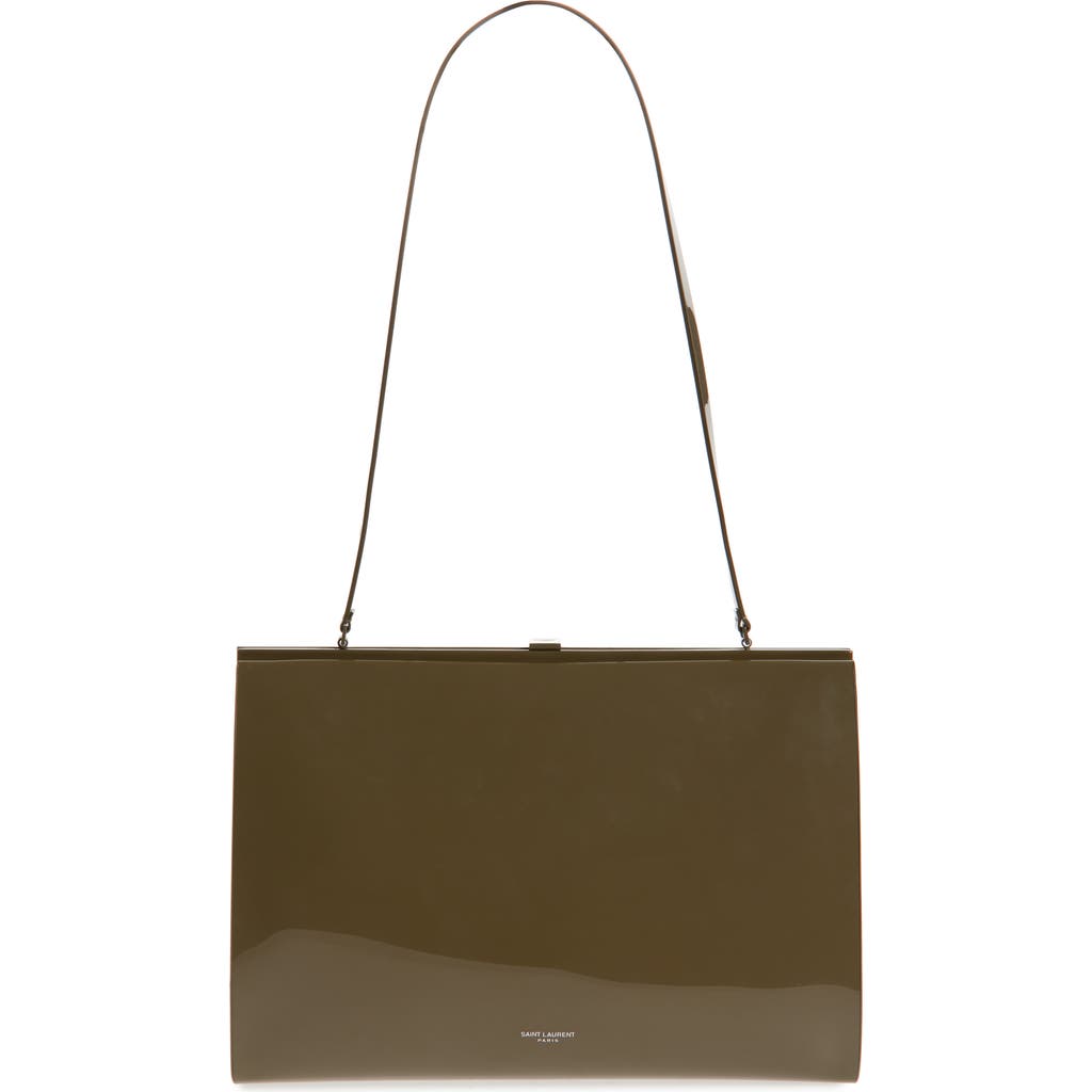 Saint Laurent Large Gaia Patent Leather Shoulder Bag