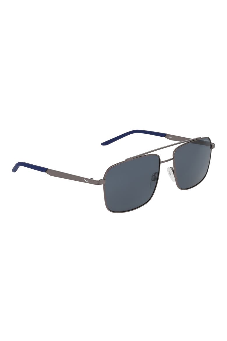Traveler Strike 58mm Rectangular Sunglasses, Alternate, color, SATIN GUNMETAL / GREY