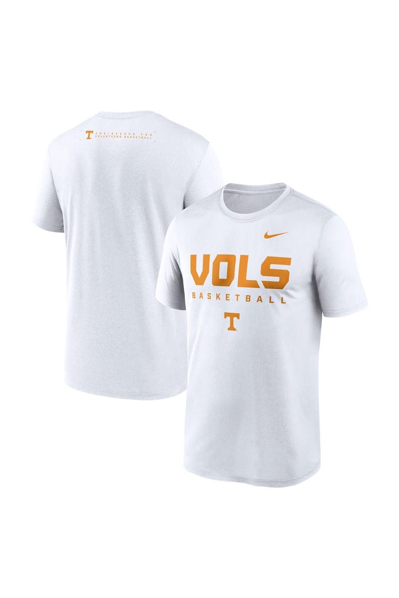 Men's Nike White Tennessee Volunteers 2025 Courtside Basketball Legend Dri-FIT T-Shirt, Main, color, White