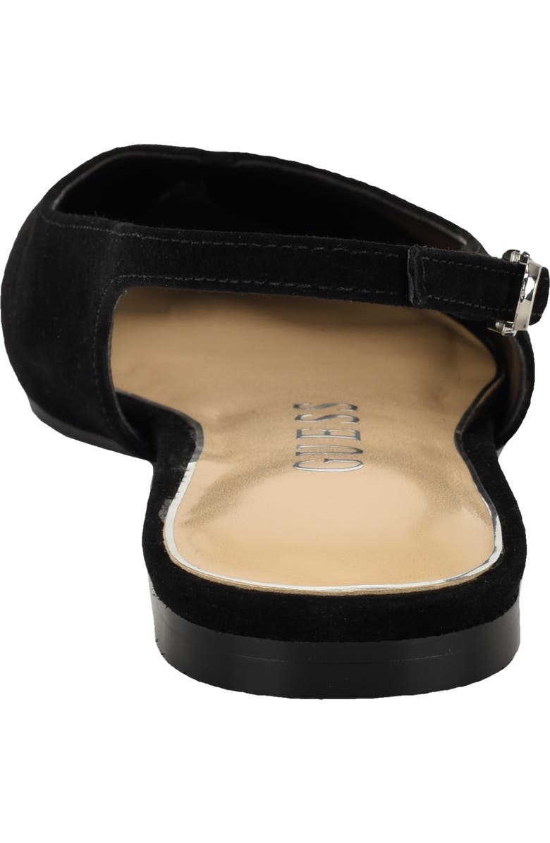GUESS Dorazio Slingback Pointed Toe Flat, Alternate, color, Black