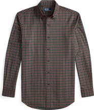 Polo Ralph Lauren Classic Fit Plaid Cotton Twill Button-Up Shirt