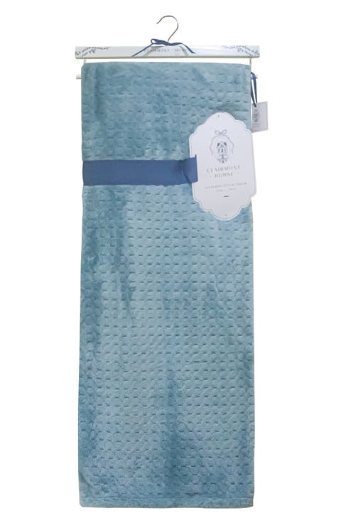 Solid Textured Square Throw Blanket