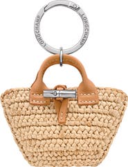 Longchamp Raffia Handbag Charm
