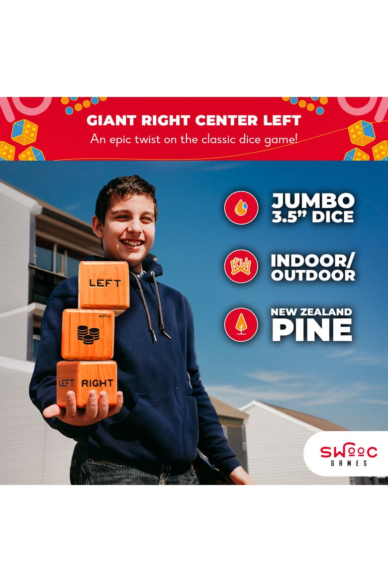 Giant Right Center Left Game, Alternate, color, Brown