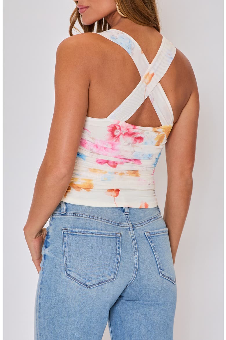 Laken Floral Mesh Tank, Alternate, color, CREAM MULTI