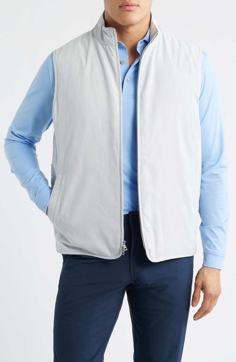 Peter Millar Bleecker Zip Vest, Main, color, British Grey