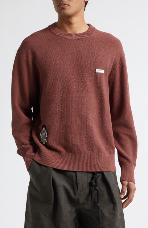 Seed Stitch Oversize Cotton Sweater