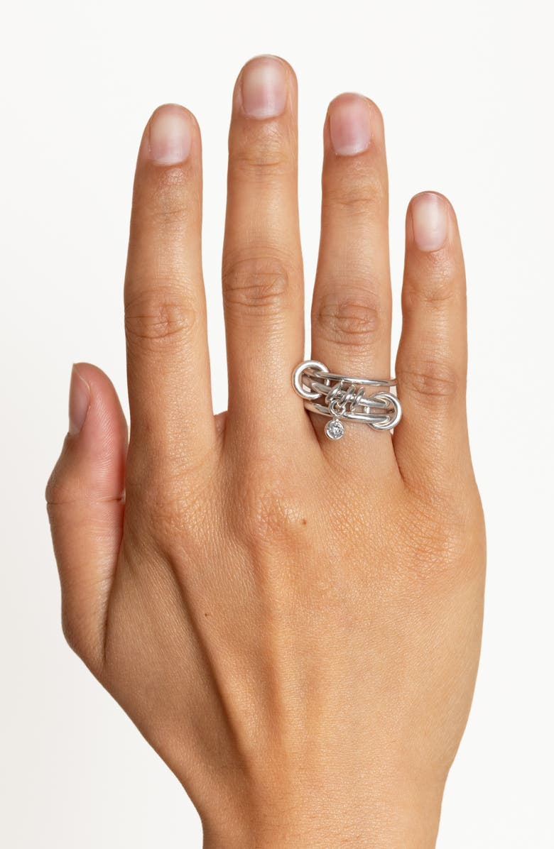 Spinelli Kilcollin Pira Sterling Silver Link Ring, Alternate, color, Silver