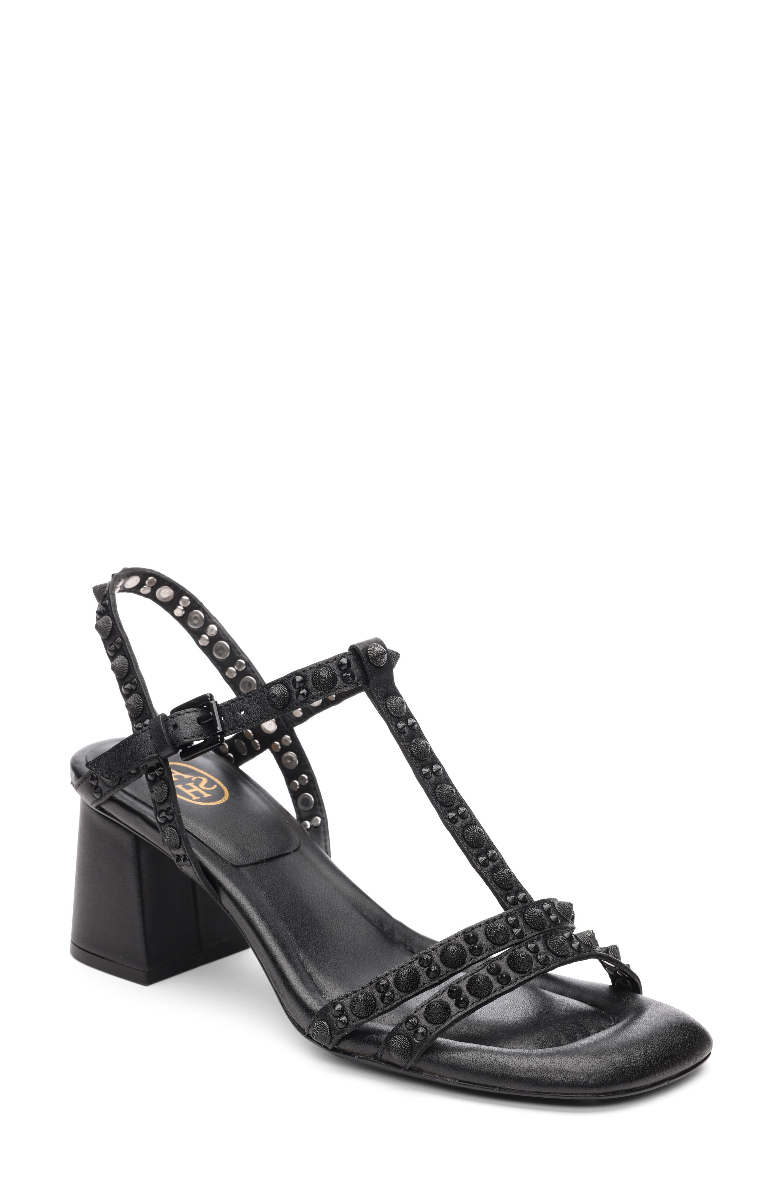 Ash Janice Studded Block Heel Sandal, Main, color, 