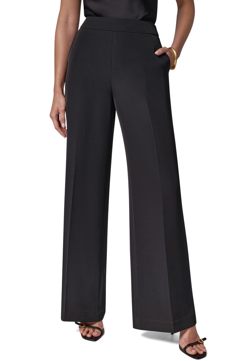 High Waist Wide Leg Pants, Main, color, BLACK