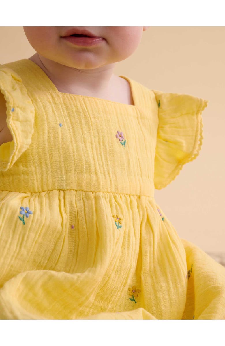 Purebaby Butterfly Dress, Alternate, color, Daisy Broderie