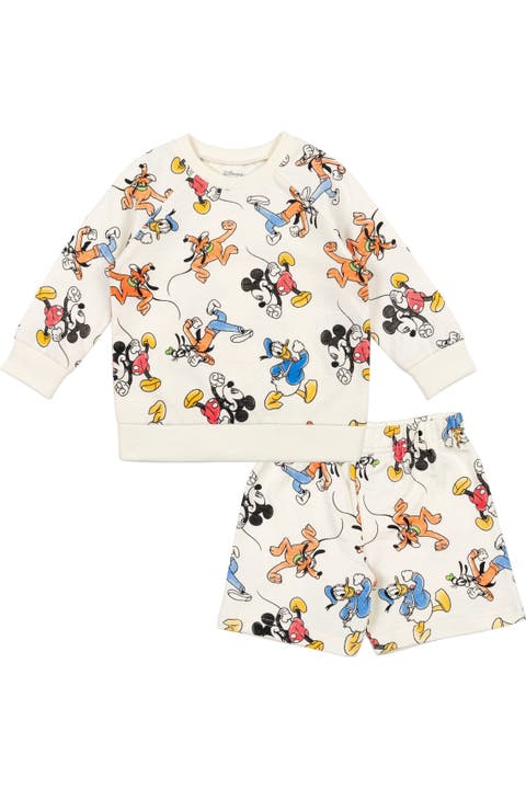 Mickey Mouse 2-Piece French Terry Sweatshirt and Shorts Set