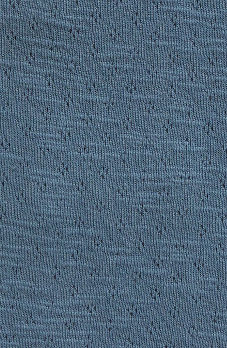 L'ovedbaby Organic Cotton Pointelle Romper, Alternate, color, Dolphin