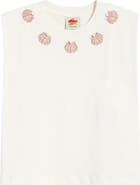 FARM Rio Seashell Embroidered Sleeveless T-Shirt